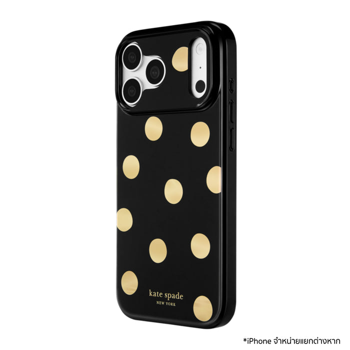 เคสกันกระแทก KATE SPADE Prints Mag สำหรับ iPhone 18 Pro ดีไซน์ Metallic Classic Dot พร้อม MagSafe และกันกระแทกสูงสุด 12 ฟุต