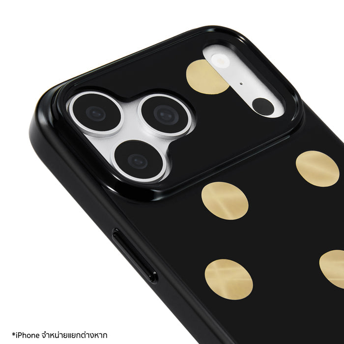 เคสกันกระแทก KATE SPADE Prints Mag สำหรับ iPhone 18 Pro ดีไซน์ Metallic Classic Dot พร้อม MagSafe และกันกระแทกสูงสุด 12 ฟุต