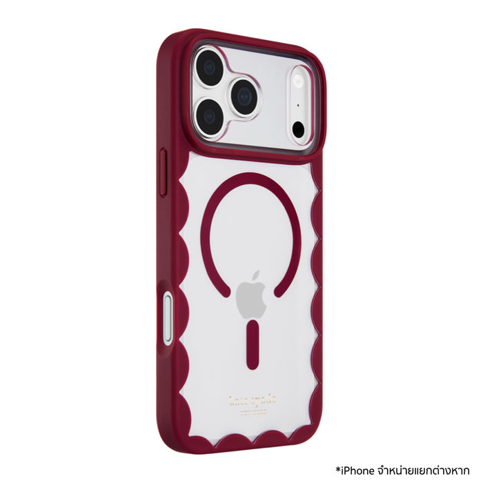 KATE SPADE Scallop Mag เคส iPhone 18 Pro ลายกระดองเต่า พร้อมขอบทอง ปกป้องการตกกระแทกสูงสุด 12 ฟุต ดีไซน์สวย ใช้ได้ทุกวัน