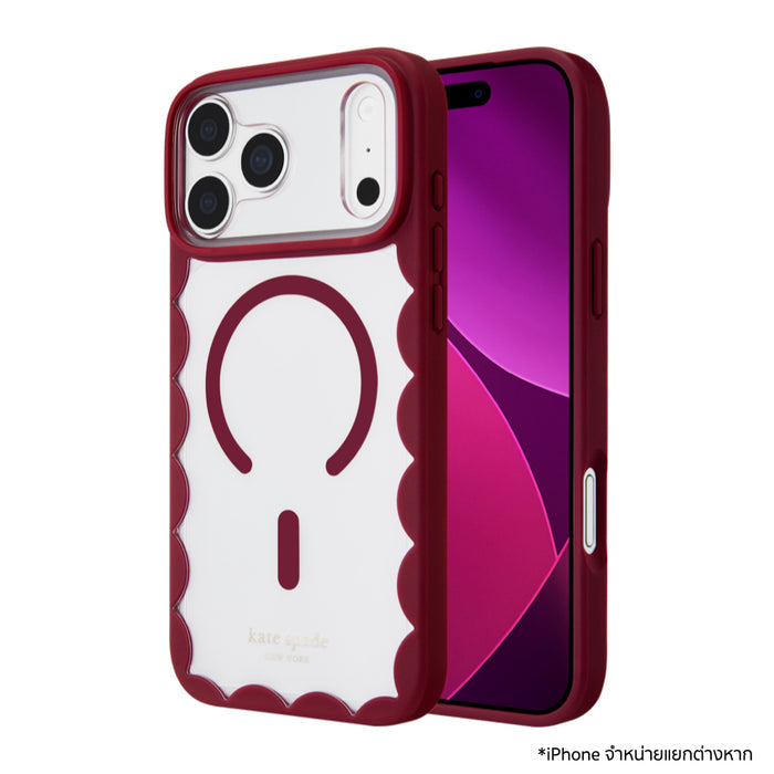 เคสกันกระแทก iPhone 18 Pro Kate Spade Scallop Mag - Rhubarb Jam