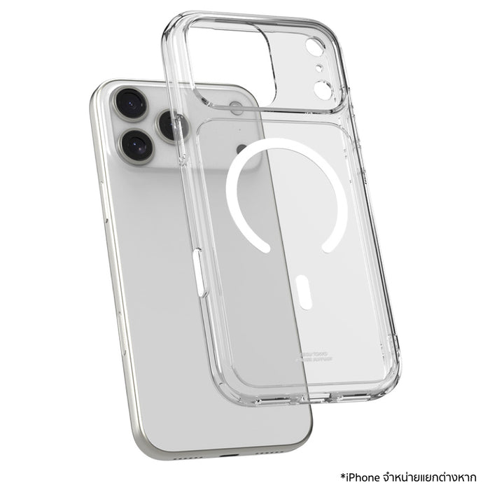 เคส iPhone 18 Pro Max /17 Pro Max POWER SUPPORT Air Jacket Mag Hybrid Camera Button - Clear