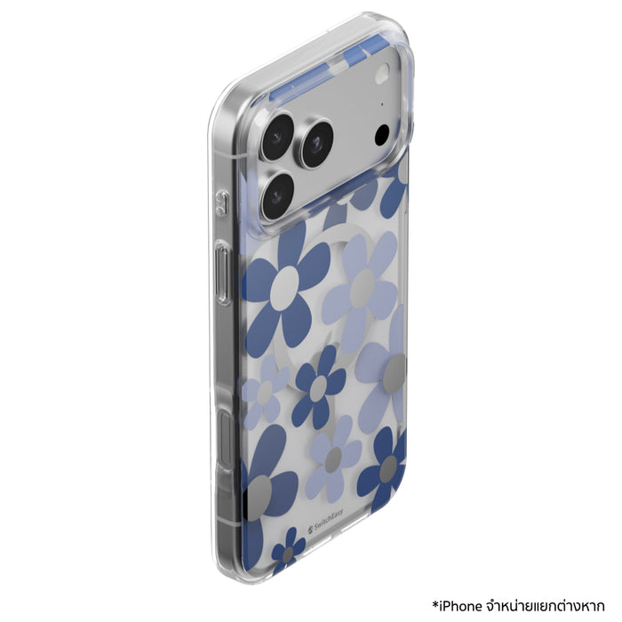 เคสกันกระแทก iPhone 18 Pro Max / 17 Pro Max Switcheasy Fleur M 3D Pattern - Blue