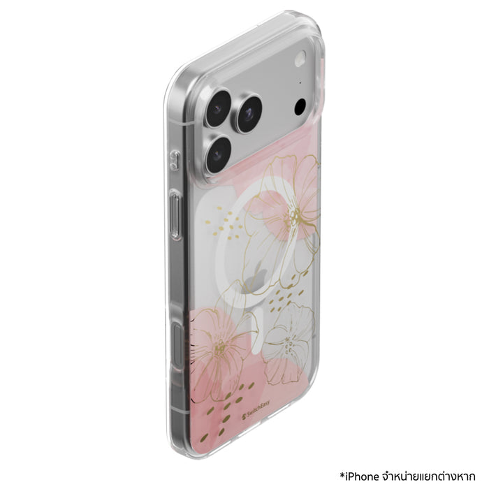 เคสกันกระแทก iPhone 18 Pro Max / 17 Pro Max Switcheasy Fleur M 3D Pattern - Gold