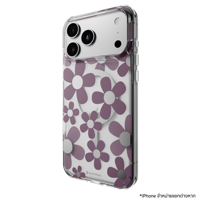 เคสกันกระแทก iPhone 18 Pro Max / 17 Pro Max Switcheasy Fleur M 3D Pattern - Purple