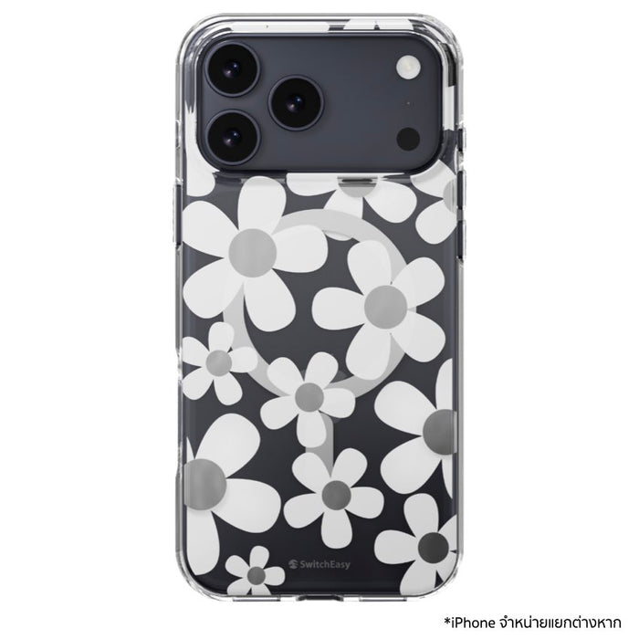 เคสกันกระแทก iPhone 18 Pro Max / 17 Pro Max Switcheasy Fleur M 3D Pattern - White