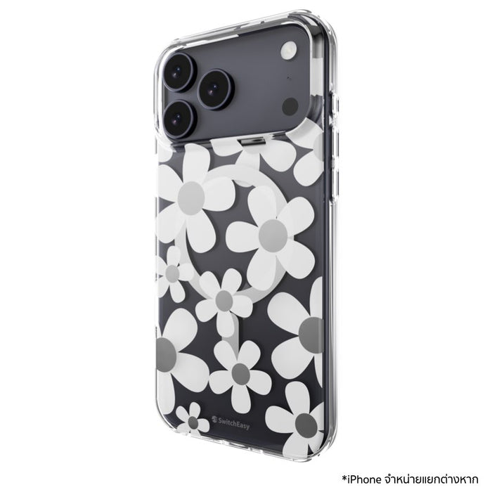 เคสกันกระแทก iPhone 18 Pro Max / 17 Pro Max Switcheasy Fleur M 3D Pattern - White