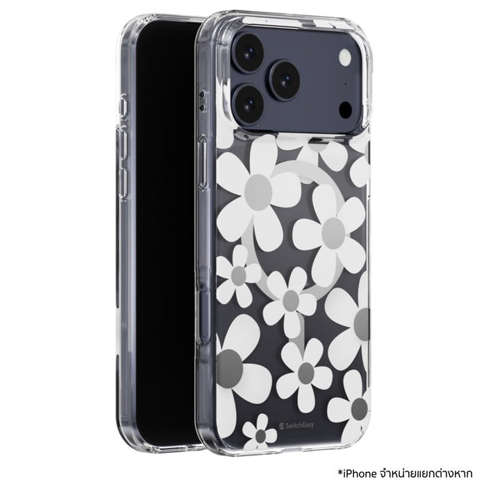 เคสกันกระแทก iPhone 18 Pro Max / 17 Pro Max Switcheasy Fleur M 3D Pattern - White
