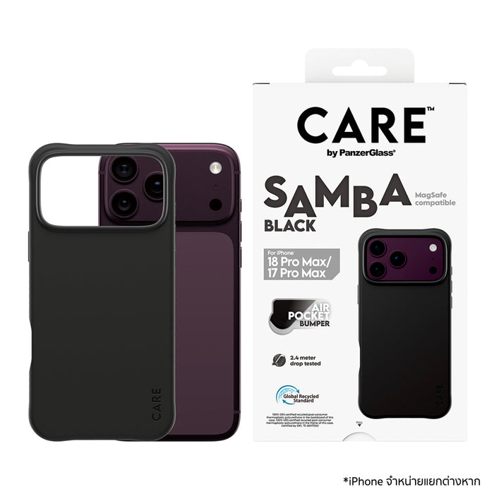 เคสไอโฟน Fashionable Samba MagSafe for iPhone 18 Pro Max - Black แบรนด์ CARE by PanzerGlass