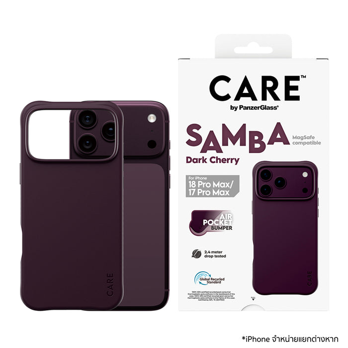 เคสไอโฟน Fashionable Samba MagSafe for iPhone 18 Pro Max - Dark Cherry แบรนด์ CARE by PanzerGlass