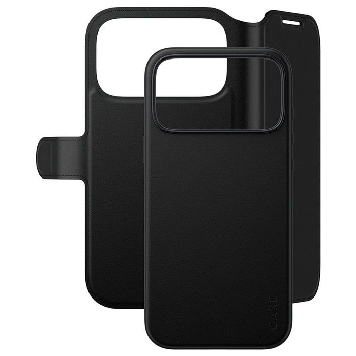 เคสฝาพับ และ กระเป๋าใส่บัตร Tango 2 in 1 Wallet MagSafe for iPhone 18 Pro Max - Black ดีไซน์หรูหรา แบรนด์ CARE