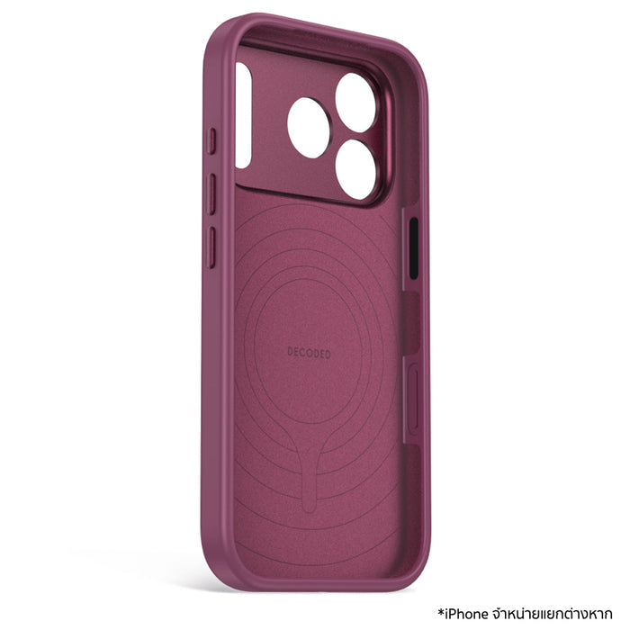 เคส iPhone 18 Pro Max DECODED AntiMicrobial Silicone Backcover - Plum