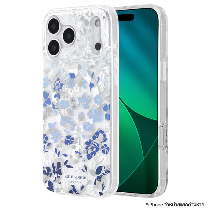 เคสกันกระแทก iPhone 18 Pro Max Kate Spade Prints รองรับ MagSafe - Flowerbed Blue