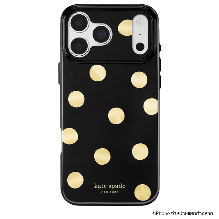 เคสกันกระแทก KATE SPADE Prints Mag สำหรับ iPhone 18 Pro Max ดีไซน์ Metallic Classic Dot พร้อม MagSafe และกันกระแทกสูงสุด 12 ฟุต
