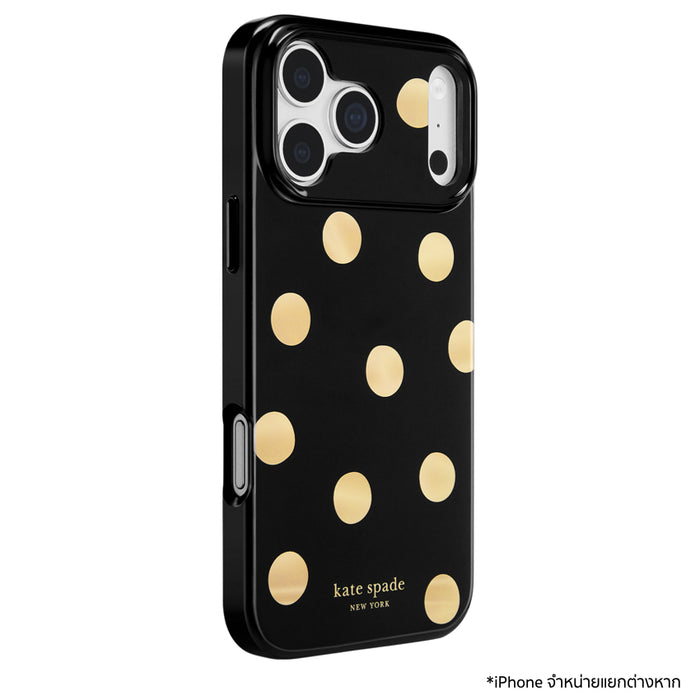 เคสกันกระแทก KATE SPADE Prints Mag สำหรับ iPhone 18 Pro Max ดีไซน์ Metallic Classic Dot พร้อม MagSafe และกันกระแทกสูงสุด 12 ฟุต