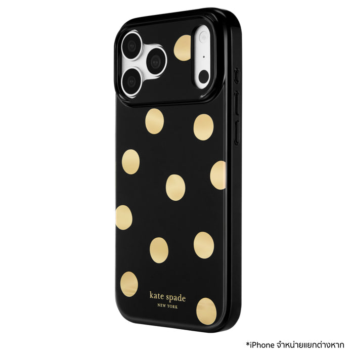 เคสกันกระแทก KATE SPADE Prints Mag สำหรับ iPhone 18 Pro Max ดีไซน์ Metallic Classic Dot พร้อม MagSafe และกันกระแทกสูงสุด 12 ฟุต