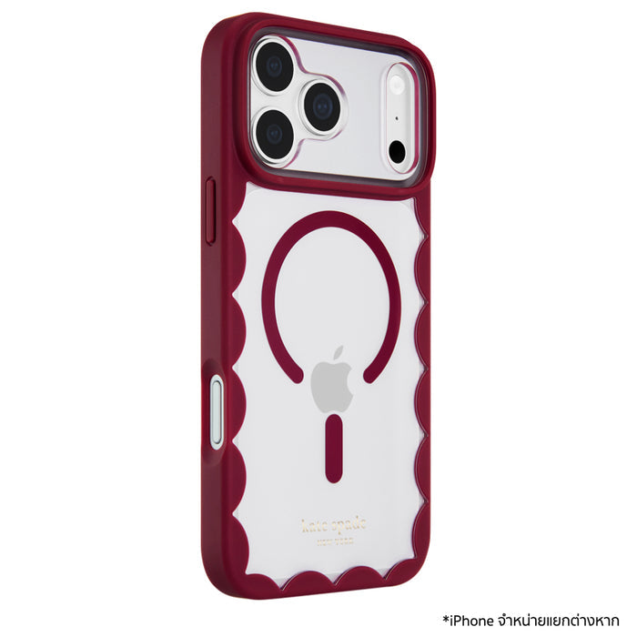 KATE SPADE Scallop Mag เคส iPhone 18 Pro Max ลายกระดองเต่า พร้อมขอบทอง ปกป้องการตกกระแทกสูงสุด 12 ฟุต ดีไซน์สวย ใช้ได้ทุกวัน