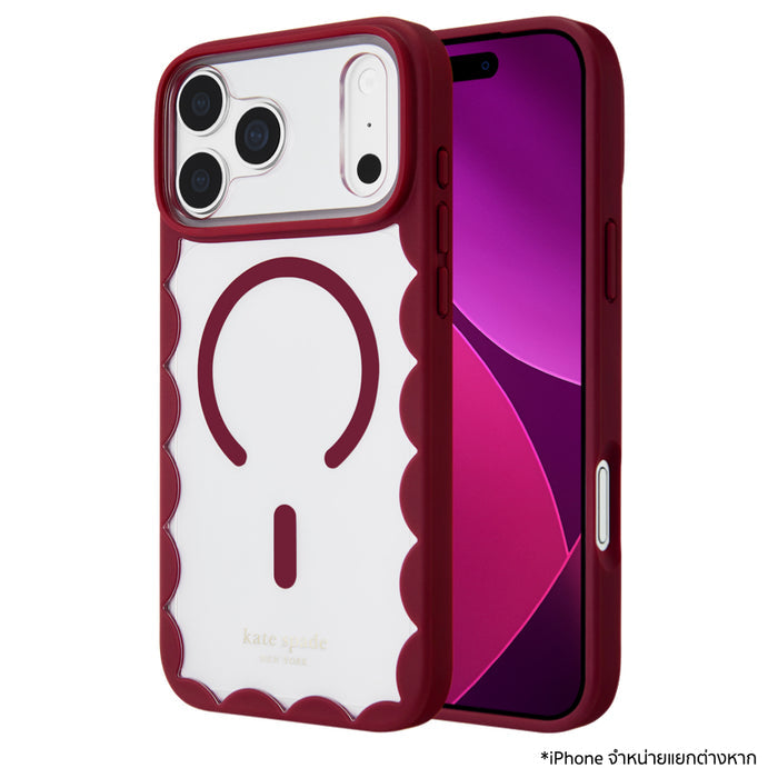 เคสกันกระแทก iPhone 18 Pro Max Kate Spade Scallop Mag - Rhubarb Jam