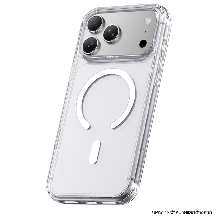 RAPTIC Air Clear MagSafe Case สำหรับ iPhone 18 Pro Max กันกระแทกระดับ Military-grade สูงสุด 2 ม. พร้อมระบบ Micro-Airbag 4 มุม ปุ่มไม่สั่น
