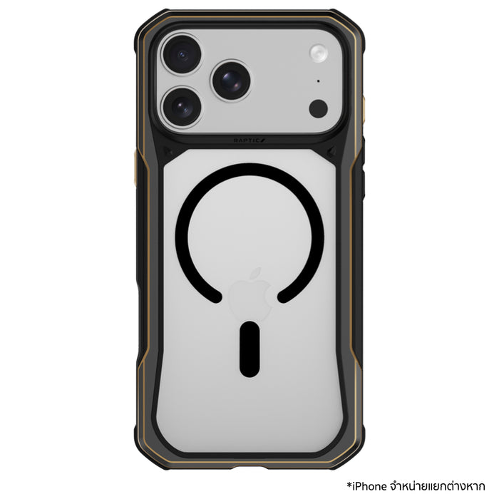 เคส iPhone 18 Pro Max RAPTIC Shield Evo MagSafe แข็งแรง กันกระแทกระดับ Military Grade สูงสุด 3 ม. พร้อมปุ่มโลหะและสายคล้องสำหรับสายลุย