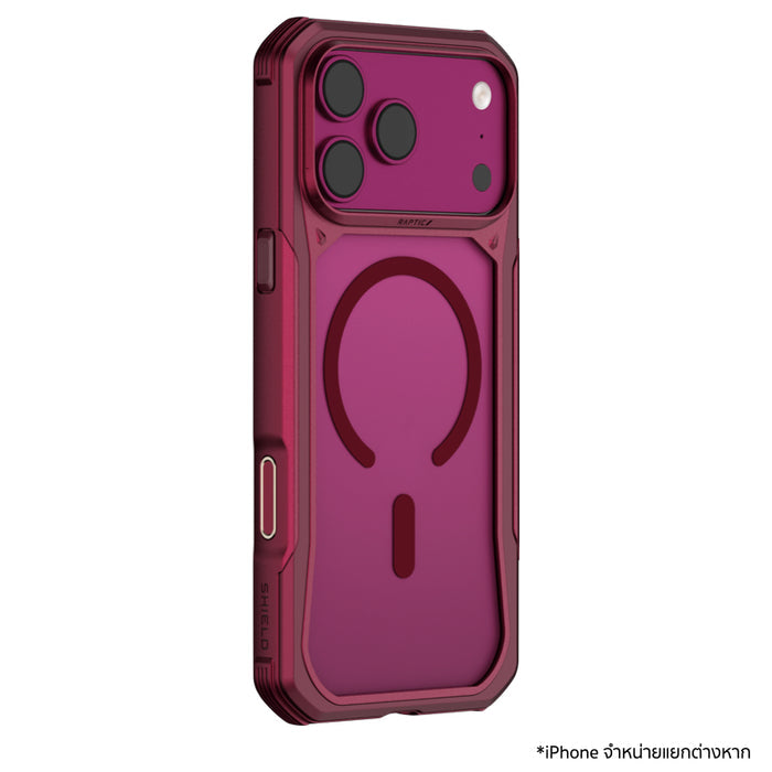 เคส iPhone 18 Pro Max RAPTIC Shield Evo MagSafe แข็งแรง กันกระแทกระดับ Military Grade สูงสุด 3 ม. พร้อมปุ่มโลหะและสายคล้องสำหรับสายลุย