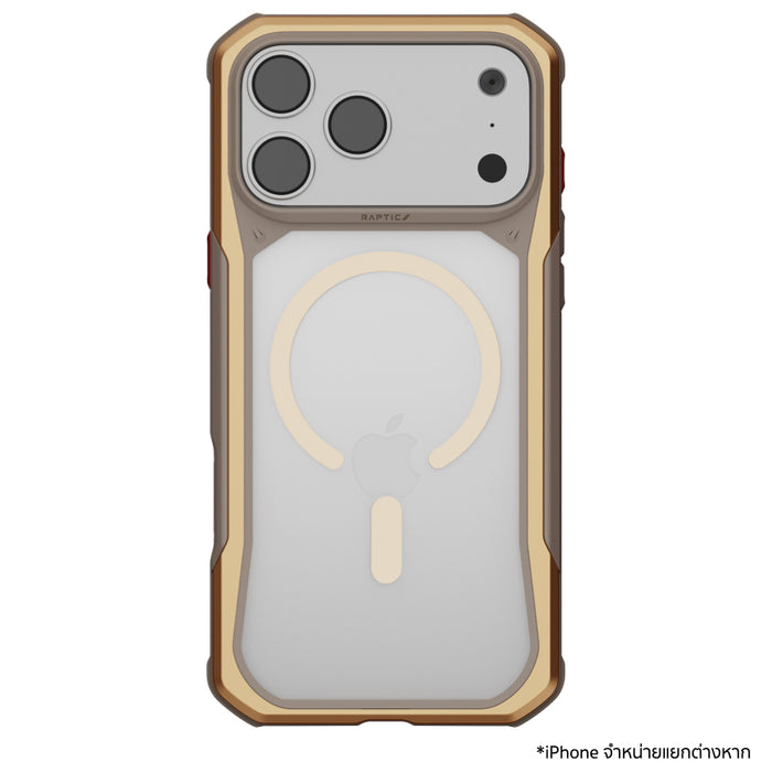 เคส iPhone 18 Pro Max RAPTIC Shield Evo MagSafe แข็งแรง กันกระแทกระดับ Military Grade สูงสุด 3 ม. พร้อมปุ่มโลหะและสายคล้องสำหรับสายลุย