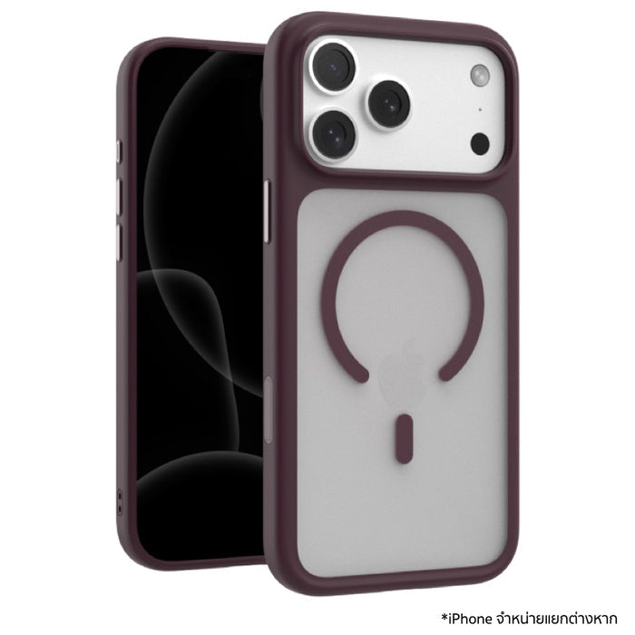 Power Support Air Jacket Mag Frost เคส iPhone 18 Pro Max - Burgundy