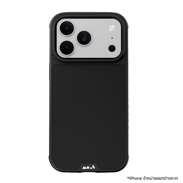 เคสกันกระแทก iPhone 18 Pro MOUS Limitless - Black Leather
