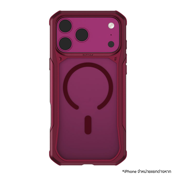 เคส iPhone 18 Pro RAPTIC Shield Evo MagSafe แข็งแรง กันกระแทกระดับ Military Grade สูงสุด 3 ม. พร้อมปุ่มโลหะและสายคล้องสำหรับสายลุย