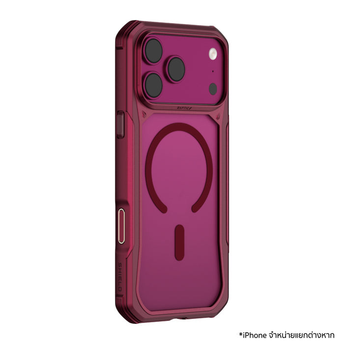 เคส iPhone 18 Pro RAPTIC Shield Evo MagSafe แข็งแรง กันกระแทกระดับ Military Grade สูงสุด 3 ม. พร้อมปุ่มโลหะและสายคล้องสำหรับสายลุย