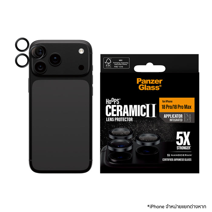 ฟิล์มกระจกป้องกันเลนส์ Panzerglass Ceramic for iPhone 18 Pro/18 Pro Max
