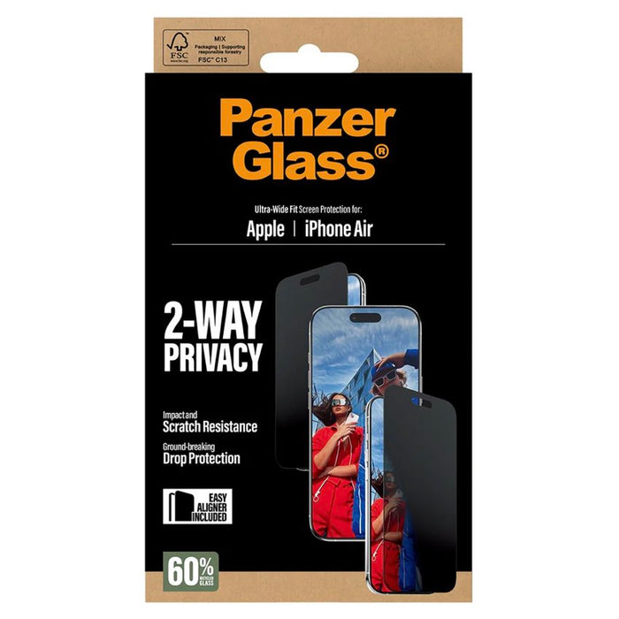 ฟิล์ม iPhone Air Panzerglass Ultra Wide Fit Privacy (ฟิล์มเพิ่มความเป็นส่วนตัว Privacy)