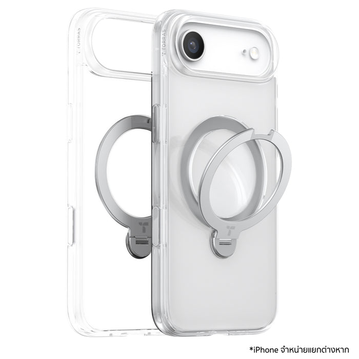 เคส iPhone Air Torras Ostand Spin Series แบบใส ดีไซน์บางเบา ทนทาน ปกป้องรอบด้าน รองรับการใช้งานทุกวันอย่างมั่นใจ
