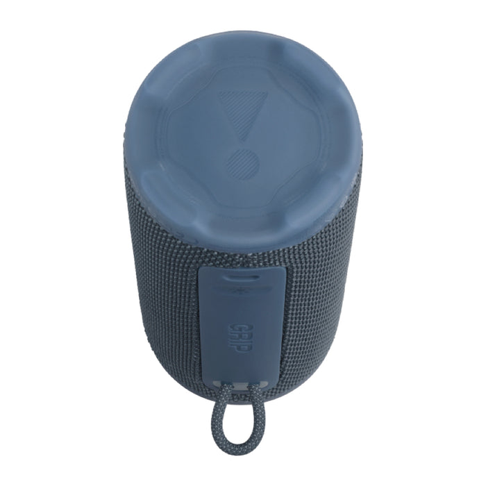 ลำโพง JBL Grip สีน้ำเงิน รูปทรงทรงสูง พร้อมแสงธีมปรับได้ผ่านแอป