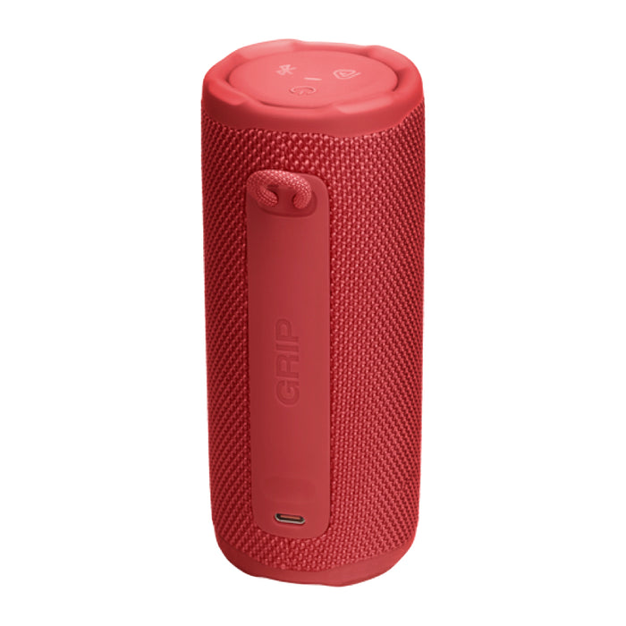 ดีไซน์ตัวเครื่องลำโพง JBL Grip Compact สีแดง