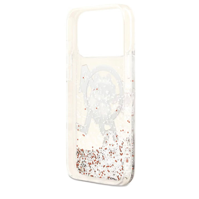 เคสกันกระแทก KARL Scattered Choupette Liquid Glitter MagSafe สำหรับ iPhone 17 Pro Max - Transparent