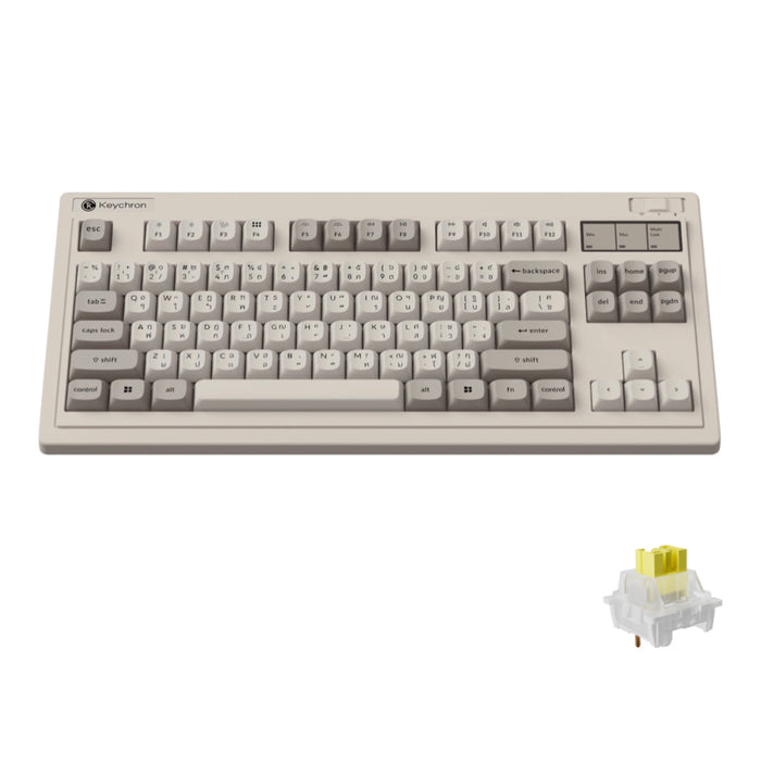คีย์บอร์ดไร้สาย Keychron R3 Silent Banana Switch พิมพ์เงียบ ดีไซน์ย้อนยุค แบรนด์ KEYCHRON