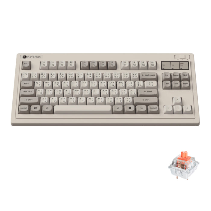 คีย์บอร์ดไร้สาย Keychron R3 Silent Red Switch พิมพ์เงียบ ดีไซน์ย้อนยุค แบรนด์ KEYCHRON