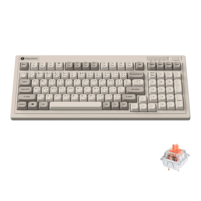 คีย์บอร์ดไร้สาย Keychron R5 Wireless Silent Red Switch ดีไซน์ย้อนยุค แบรนด์ KEYCHRON