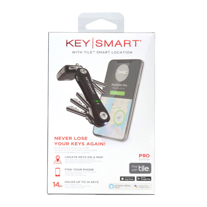 อุปกรณ์ช่วยค้นหากุญแจ KeySmart Pro With Tile Smart Location สี Black