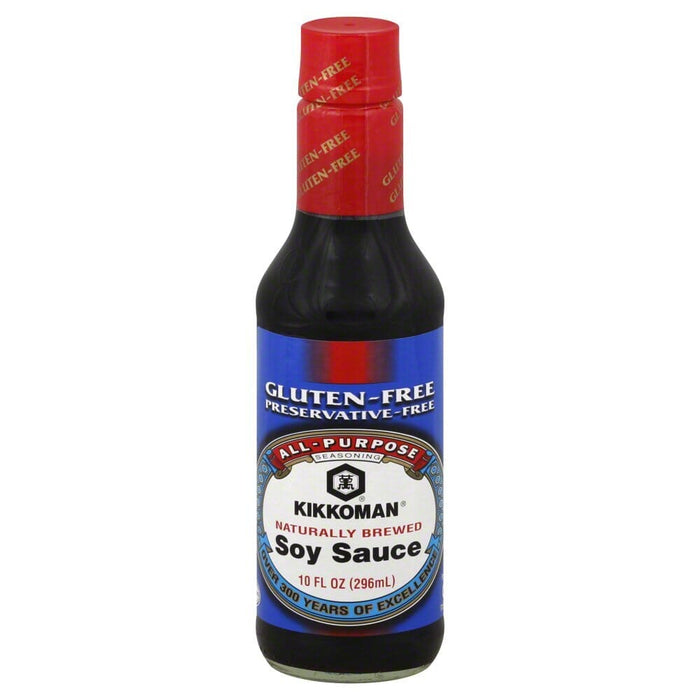 Kikkoman Soy Sauce Gluten-Free 10 Oz Pack of 1-830710080 Snackathon Foods