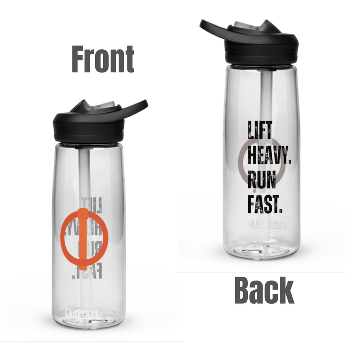 Linchpin "Lift heavy. Run Fast." Sports water bottle