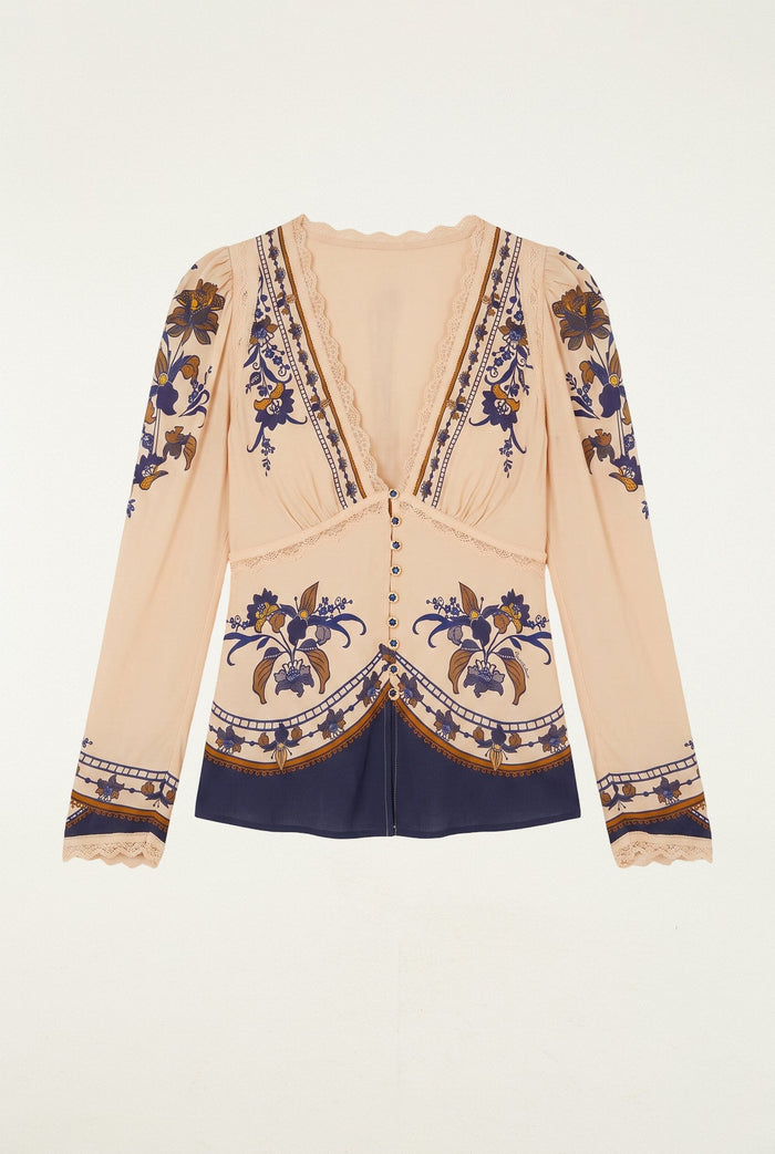 Liz Lace Buttoned Blouse