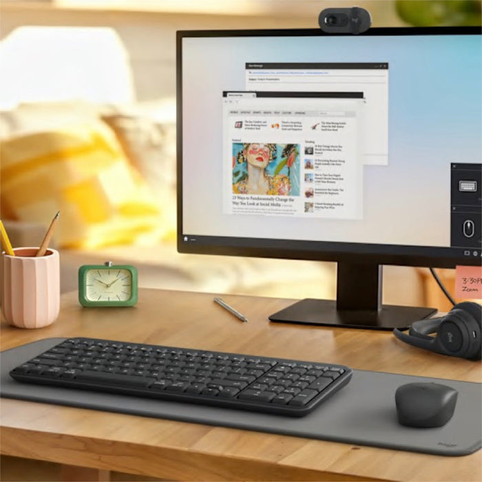 คีย์บอร์ด Logitech MK250 ดีไซน์บางเบาไร้สาย
