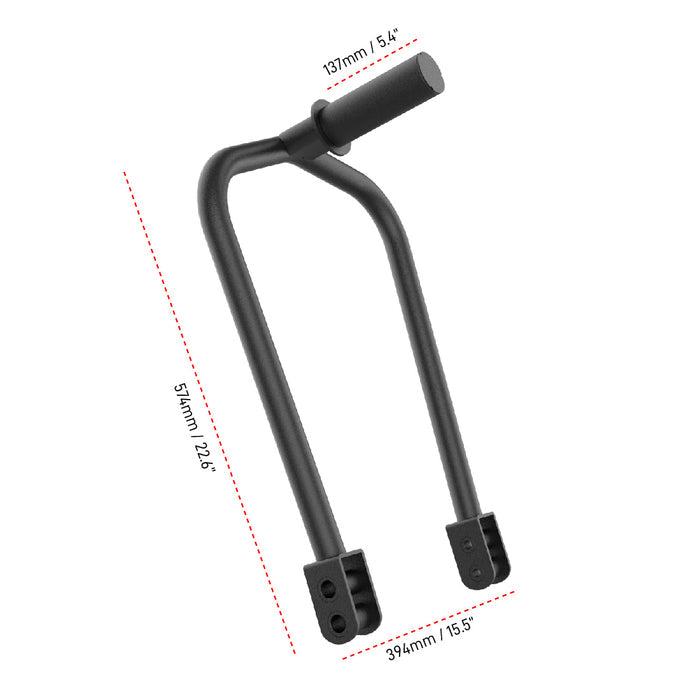 Low Handlebar with Plate Loadable Sleeve product dimensions