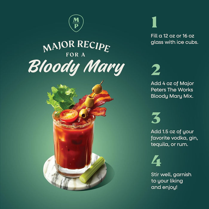 Major Peters' The Works Bloody Mary Mix, 59.2 Ounce Major Peters'