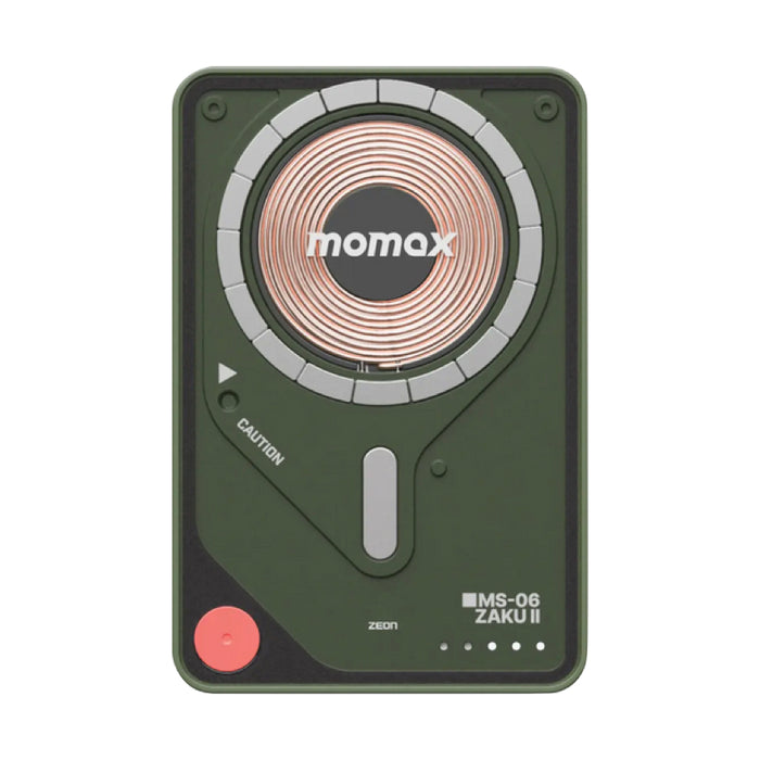 แบตเตอรี่สำรองไร้สาย Momax 1-Power X Pro 5000mAh สีเขียว Zuku