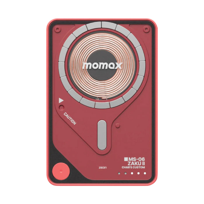 แบตเตอรี่สำรองไร้สาย Momax 1-Power X Pro 5000mAh สีแดง Zuku