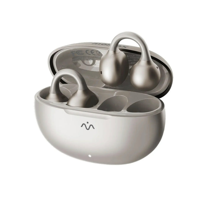 MOMAX 1-VIBE CLIP M.IN.D Intelligent Earbuds ดีไซน์ทันสมัย สี Titanium