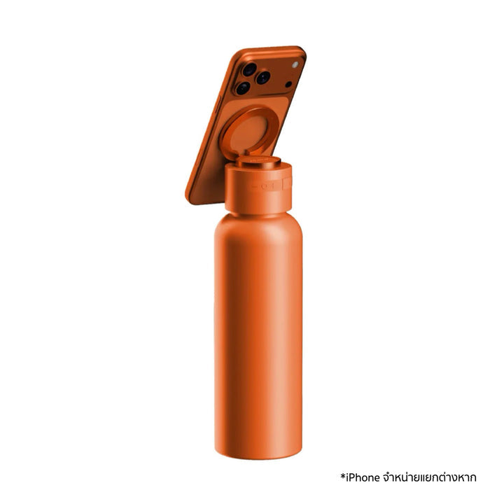 ขวดน้ำพร้อมลำโพงไร้สาย Momax 1-Vibe Bottle สีส้ม