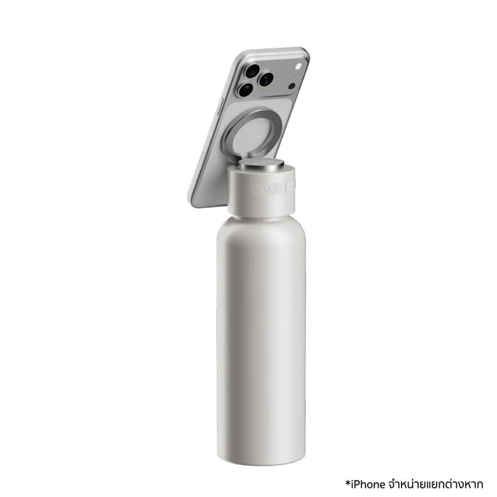 Momax 1-Vibe Bottle พร้อมระบบแม่เหล็กสำหรับสมาร์ทโฟน สีขาว